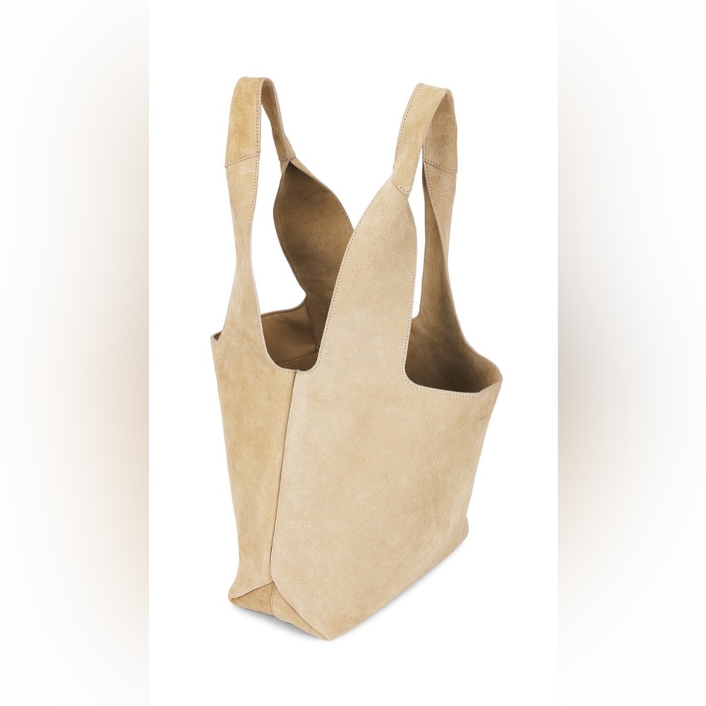 Veronica Beard suede sling bag in latte - Picture 3 of 9